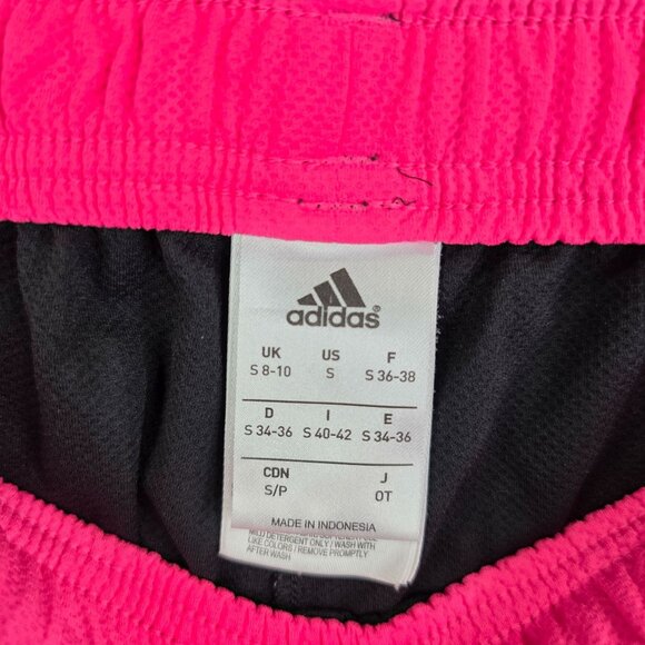 Womens Adidas Black & Pink Climalite Running Shorts Polyester 3" Inseam Size S - Picture 3 of 10